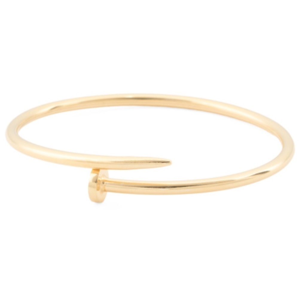 NWT MIA FIORE Made In Italy 18kt Gold Plated Nail Bypass Cuff Bracelet